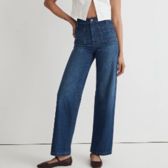 Madewell The Petite Perfect Vintage Wide-Leg Jean Patch Pocket Edition 26P - Picture 2 of 3